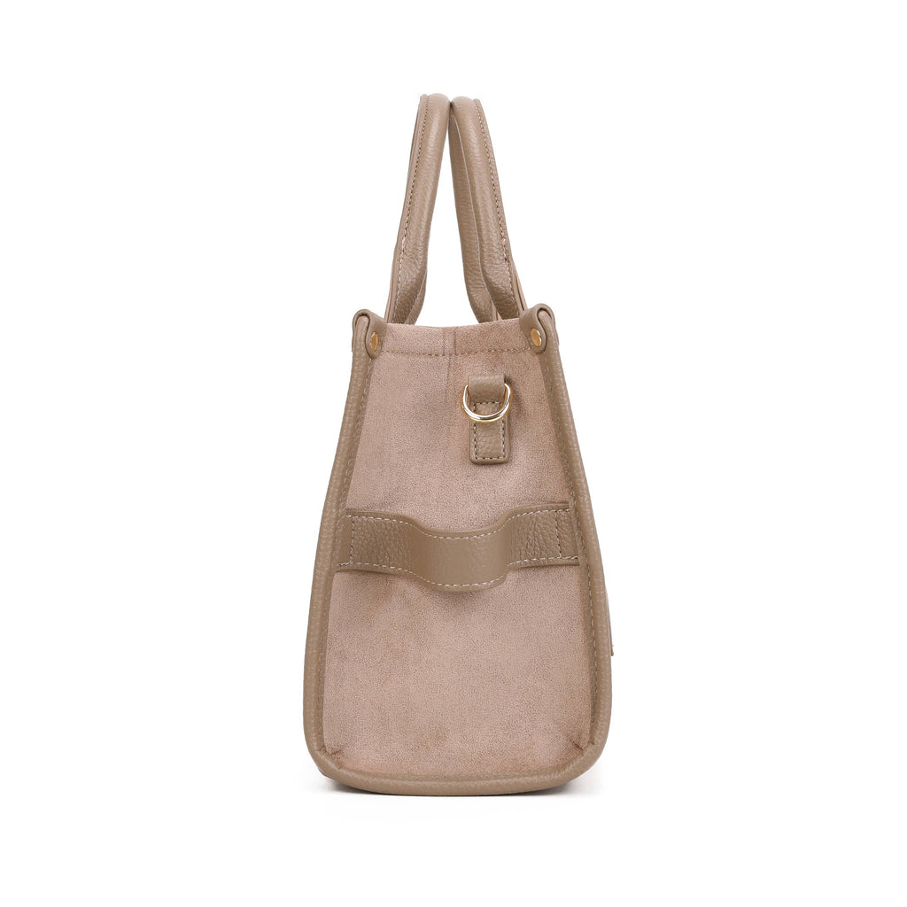The Belvie Compact Suede Tote Bag