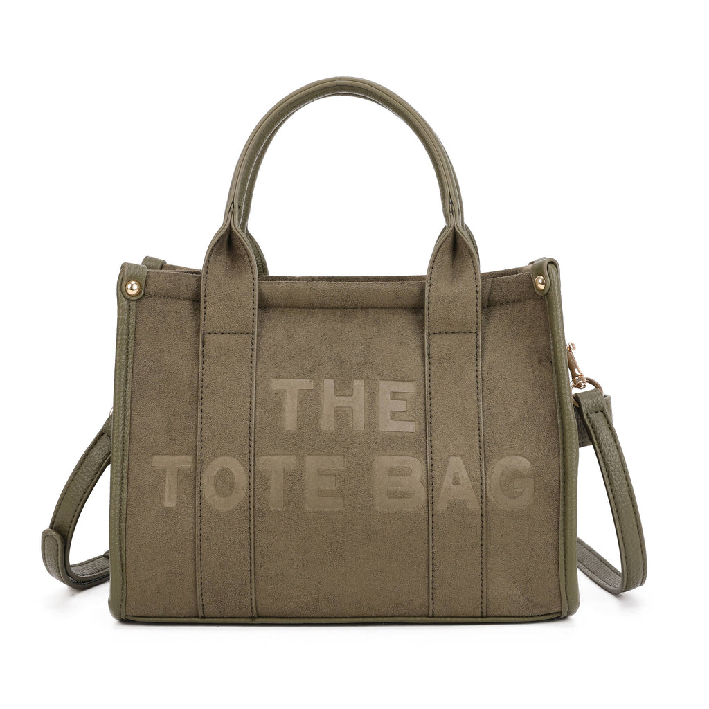 The Belvie Compact Suede Tote Bag