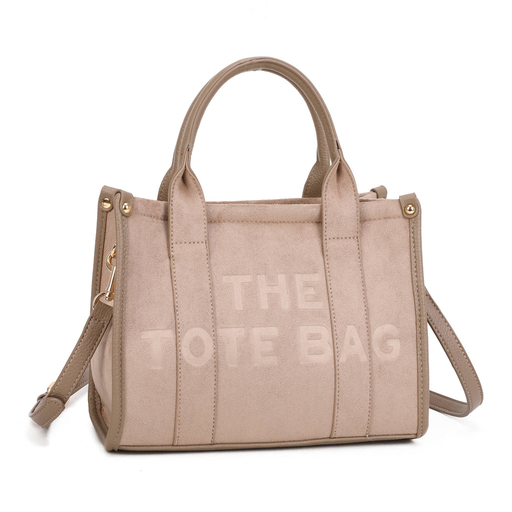 The Belvie Compact Suede Tote Bag