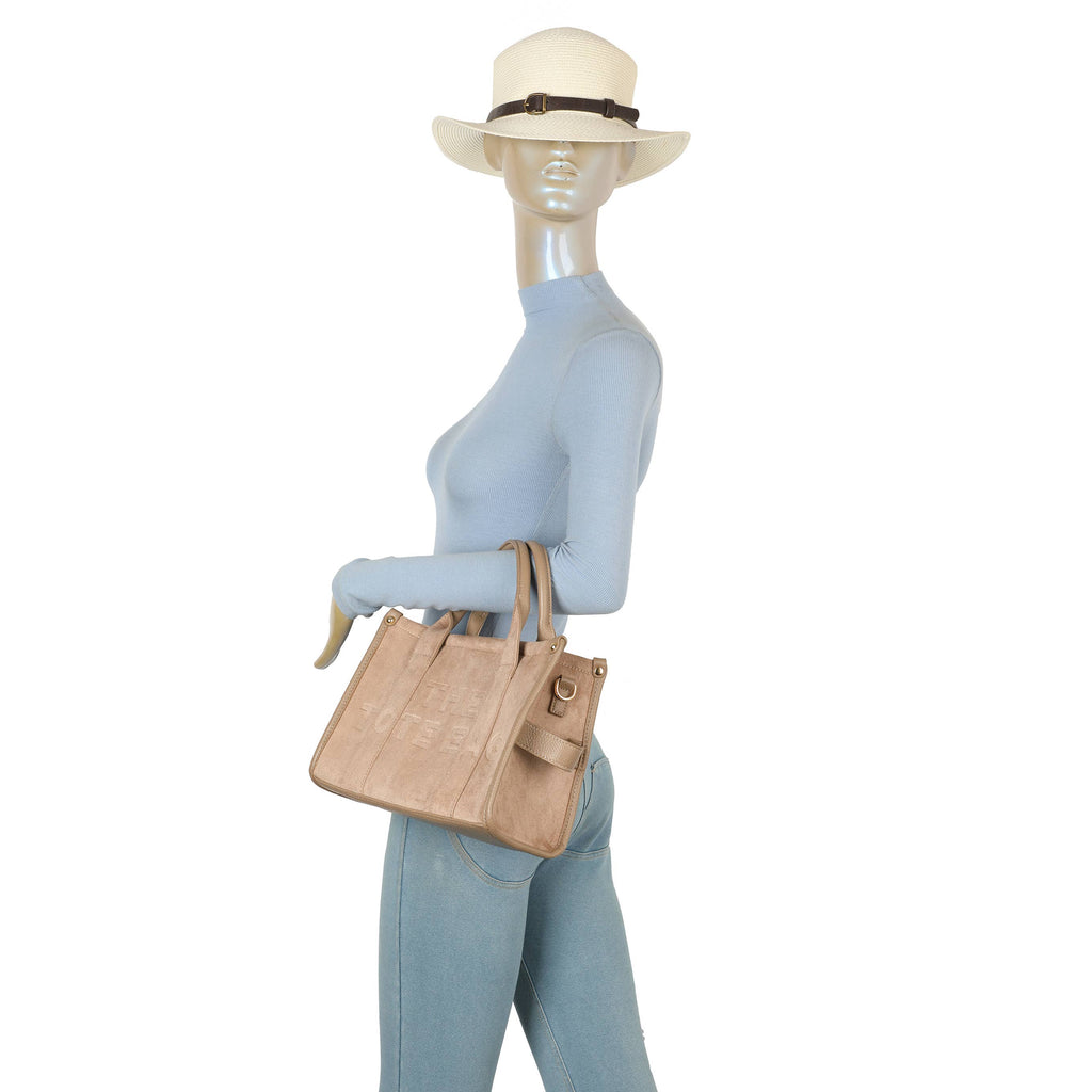 The Belvie Compact Suede Tote Bag