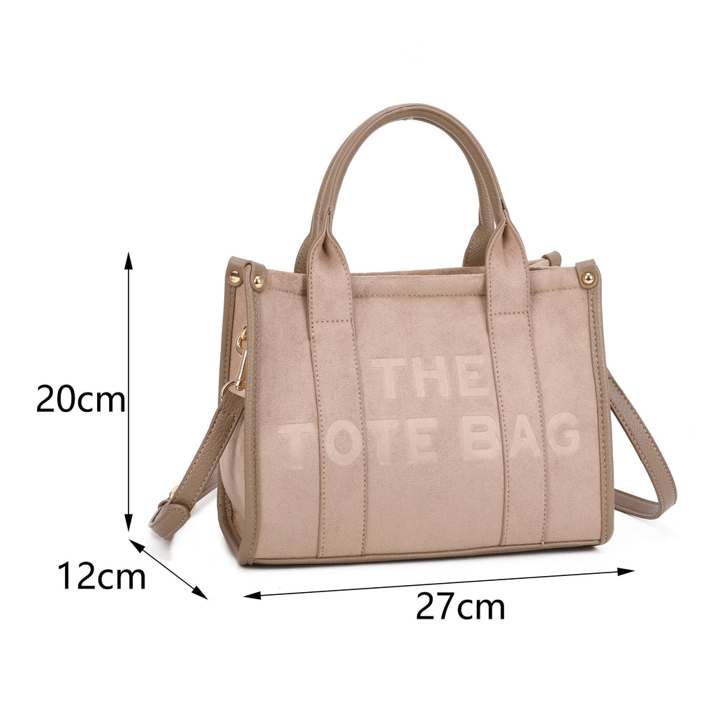 The Belvie Compact Suede Tote Bag